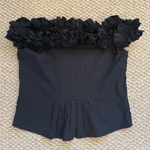 Black NY&C Ruffled Women's Top